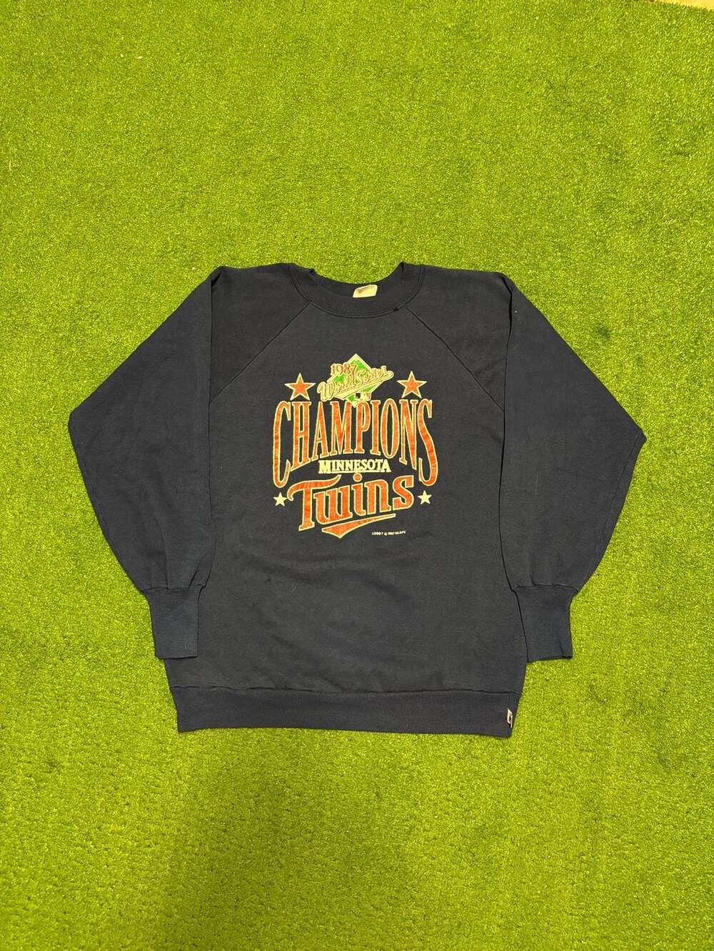 Vintage 1987 Minnesota Twins World Series Champions Logo 7 Sweatshirt Size Large